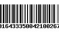 Código de Barras 00164333500421002675