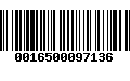 Código de Barras 0016500097136