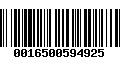 Código de Barras 0016500594925