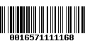 Código de Barras 0016571111168