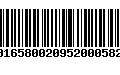 Código de Barras 00165800209520005825