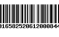 Código de Barras 00165825206120008446