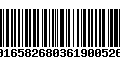 Código de Barras 00165826803619005260