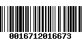 Código de Barras 0016712016673