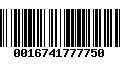 Código de Barras 0016741777750