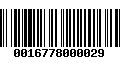 Código de Barras 0016778000029