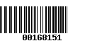 Código de Barras 00168151