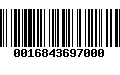 Código de Barras 0016843697000