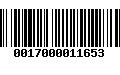 Código de Barras 0017000011653