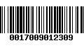 Código de Barras 0017009012309