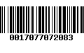 Código de Barras 0017077072083