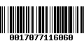 Código de Barras 0017077116060