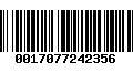 Código de Barras 0017077242356