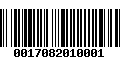 Código de Barras 0017082010001