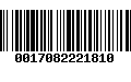 Código de Barras 0017082221810