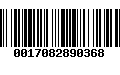 Código de Barras 0017082890368