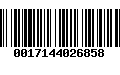 Código de Barras 0017144026858