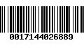 Código de Barras 0017144026889