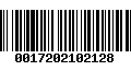 Código de Barras 0017202102128