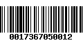 Código de Barras 0017367050012