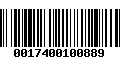 Código de Barras 0017400100889