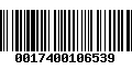 Código de Barras 0017400106539