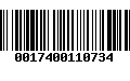 Código de Barras 0017400110734