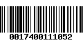 Código de Barras 0017400111052