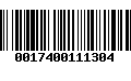 Código de Barras 0017400111304