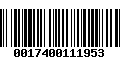 Código de Barras 0017400111953