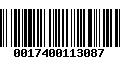 Código de Barras 0017400113087