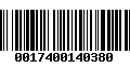 Código de Barras 0017400140380