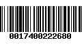 Código de Barras 0017400222680