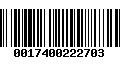 Código de Barras 0017400222703