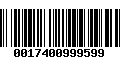 Código de Barras 0017400999599