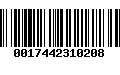 Código de Barras 0017442310208