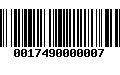 Código de Barras 0017490000007