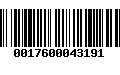 Código de Barras 0017600043191