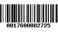 Código de Barras 0017600082725