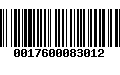 Código de Barras 0017600083012