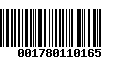 Código de Barras 001780110165