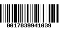 Código de Barras 0017839941039