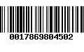 Código de Barras 0017869804502