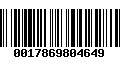 Código de Barras 0017869804649