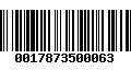 Código de Barras 0017873500063