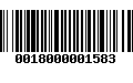 Código de Barras 0018000001583