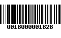 Código de Barras 0018000001828