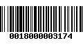 Código de Barras 0018000003174