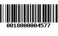 Código de Barras 0018000004577