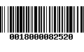 Código de Barras 0018000082520